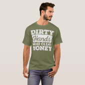 ヴィンテージ動揺しての汚い手が汚れる Tシャツ (正面フル)