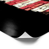 ヴィンテージ動揺しての米国文字と国旗 ポスター (コーナー)