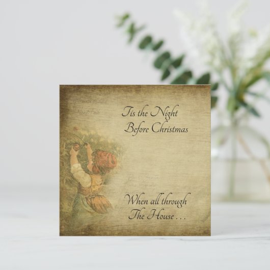 ヴィンテージ動揺してはクリスマスの前の夜 カード (スタンド正面)