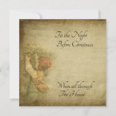 ヴィンテージ動揺してはクリスマスの前の夜 カード (正面)