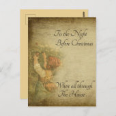 ヴィンテージ動揺してはクリスマスの前の夜 ポストカード (正面/裏面)