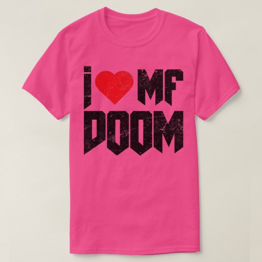 ヴィンテージ動揺してアイラブMf Doom Tシャツ (デザイン正面)