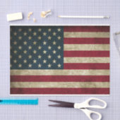 ヴィンテージ動揺してアメリカ国旗のティッシュペーパー 薄葉紙 (クラフト)