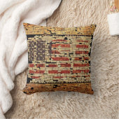 ヴィンテージ動揺してアメリカ国旗 クッション (ブランケット)