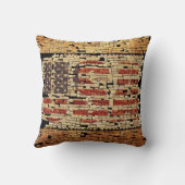 ヴィンテージ動揺してアメリカ国旗 クッション (裏面)