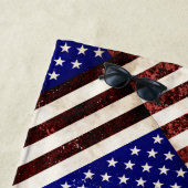 ヴィンテージ動揺してアメリカ国旗 ビーチタオル (インサイチュ)