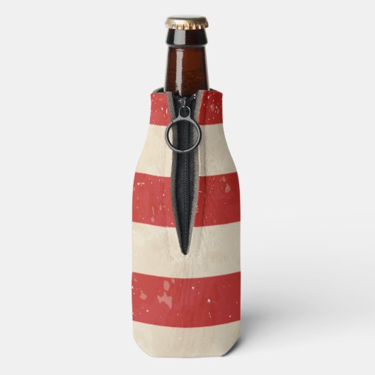 ヴィンテージ動揺してアメリカ国旗 ボトルクーラー (ボトル裏面)