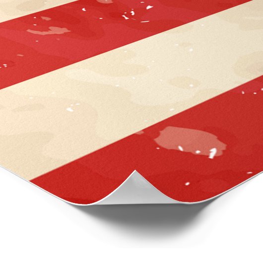 ヴィンテージ動揺してアメリカ国旗 ポスター (角)