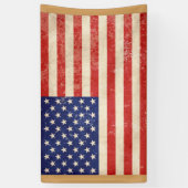ヴィンテージ動揺してアメリカ国旗 横断幕 (縦)