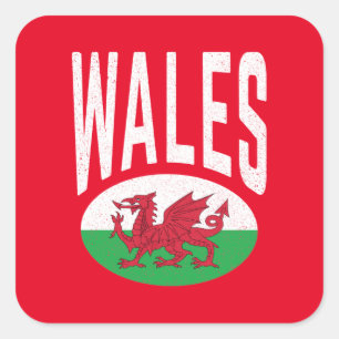 ヴィンテージ動揺してウェールズCymraeg Cymru誇りを持った Welsh スクエアシール