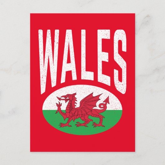 ヴィンテージ動揺してウェールズCymraeg Cymru誇りを持った Welsh ポストカード (正面)