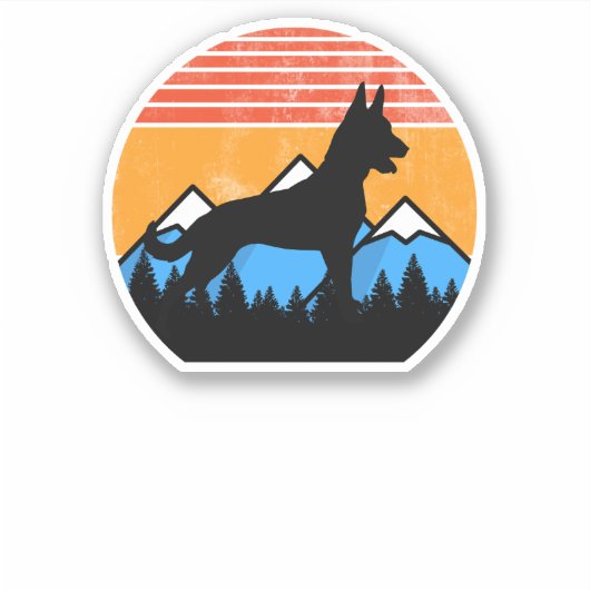 ヴィンテージ動揺してオランダシェパードマリデュッキードッグ シール (正面)