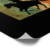 ヴィンテージ動揺してカウボーイロデオ乗馬 ポスター (角)