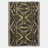 ヴィンテージ動揺してグランジゼブラアニマルプリント スローブランケット (正面縦)