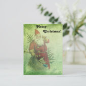 ヴィンテージ動揺してサンタクロースエバーグリーンブリューズ ポストカード (スタンド正面)