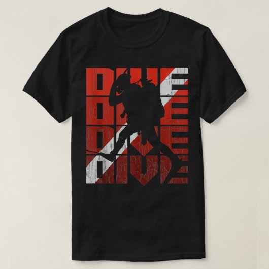 ヴィンテージ動揺してスキューバダイビングタンク上部 Tシャツ (デザイン正面)