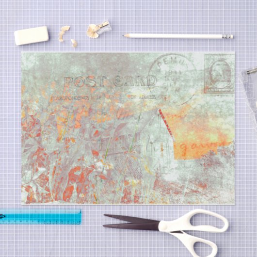 ヴィンテージ動揺してスクリプトの国素朴秋 薄葉紙 (クラフト)