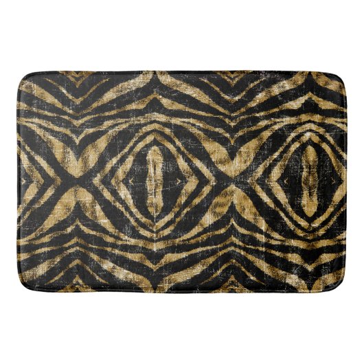 ヴィンテージ動揺してゼブグランジラアニマルプリント バスマット (正面)