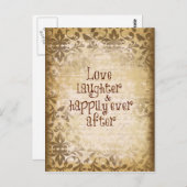 ヴィンテージ動揺してダマスクラブ引用文 ポストカード (正面/裏面)