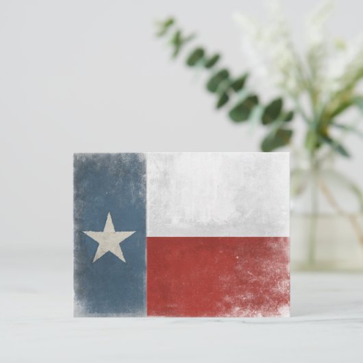 ヴィンテージ動揺してテキサス州国旗 ポストカード (スタンド正面)