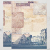 ヴィンテージ動揺してトラベルジャーナルのスクラップブック紙 (正面/裏面)