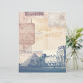 ヴィンテージ動揺してトラベルジャーナルのスクラップブック紙 (スタンド正面)