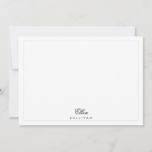 ヴィンテージ動揺してピンクローゼズオンミント ノートカード (正面)