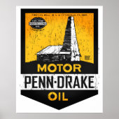 ヴィンテージ動揺してペンドレイクモーター油標識 ポスター (正面)