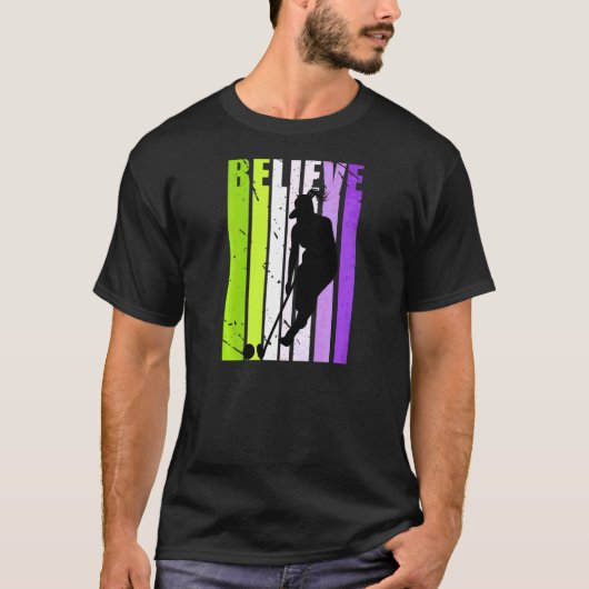 ヴィンテージ動揺してホッケー選手誕生日Gi Tシャツ (正面)