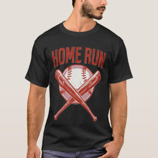 ヴィンテージ動揺してホーム走野球グラフィック Tシャツ