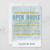 ヴィンテージ動揺してポスタースタイルグランジ卒業 招待状 (裏面)