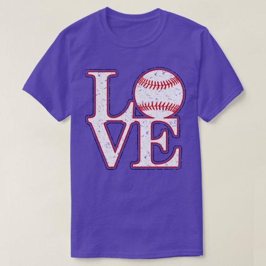 ヴィンテージ動揺してラブ野球 Tシャツ (デザイン正面)