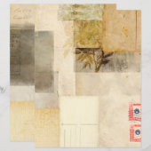 ヴィンテージ動揺してリーフジャーナルのスクラップブック紙 (正面/裏面)