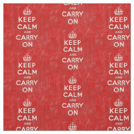 ヴィンテージ動揺してレッドKeep Calm and Carry On ファブリック