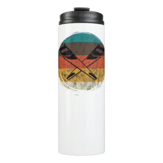 ヴィンテージ動揺してレトロチェーンソーランバージャック タンブラー (正面)