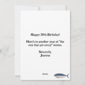 ヴィンテージ動揺してレトロ魚カスタム、誕生日 シーズンカード (裏面)