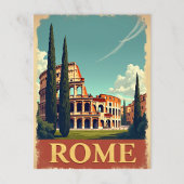 ヴィンテージ動揺してローマコロッセウムトラベル ポストカード