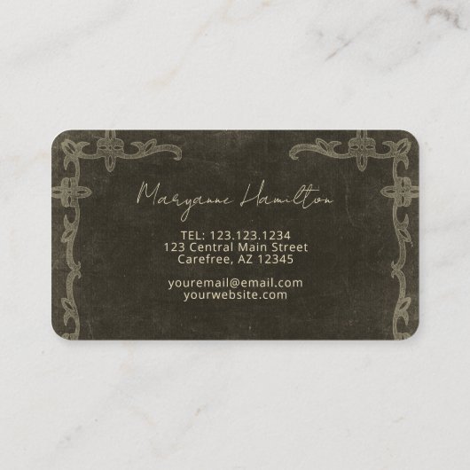 ヴィンテージ動揺して名刺 名刺 (裏面)