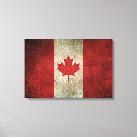 ヴィンテージ動揺して国旗 キャンバスプリント (正面)