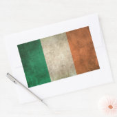 ヴィンテージ動揺して国旗 長方形シール (封筒)