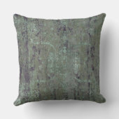 ヴィンテージ動揺して抽象芸術アンティークセージグリーン クッション (裏面)