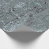 ヴィンテージ動揺して抽象芸術アンティークティール（緑がかった色）ブルー ラッピングペーパー (角)