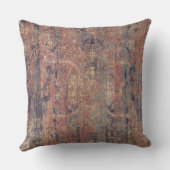 ヴィンテージ動揺して抽象芸術アンティークラストオレンジ クッション (裏面)