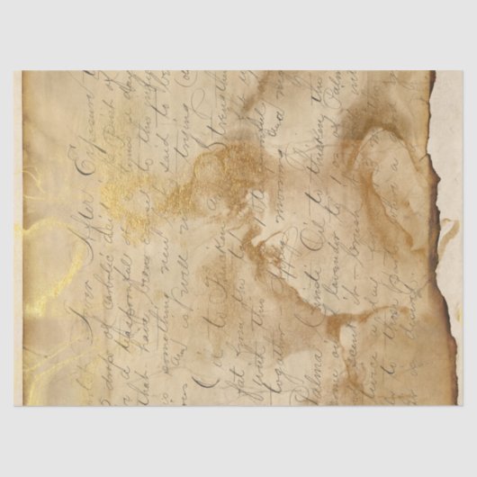 ヴィンテージ動揺して文字（連結された分離付き） 薄葉紙 (正面)