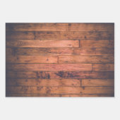 ヴィンテージ動揺して木目包み紙シート ラッピングペーパーシート (正面3)