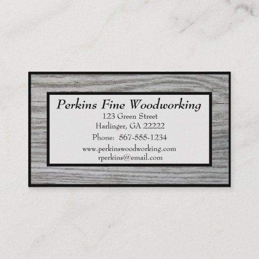 ヴィンテージ動揺して木目木工商 名刺 (裏面)