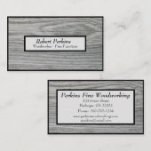 ヴィンテージ動揺して木目木工商 名刺 (正面/裏面)