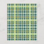 ヴィンテージ動揺して緑格子模様紙シート (裏面)
