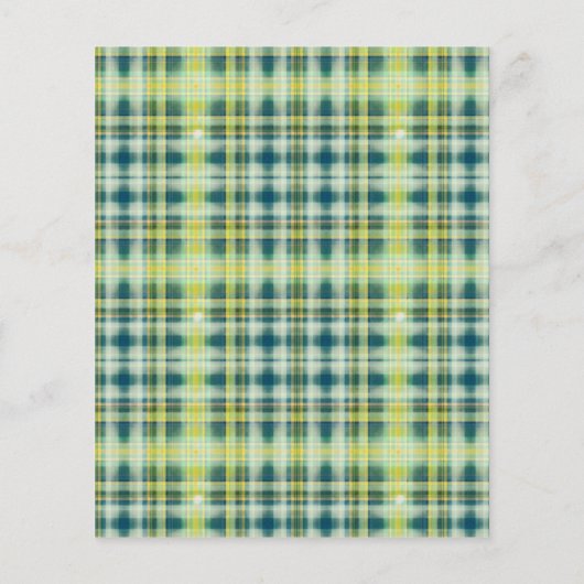 ヴィンテージ動揺して緑格子模様紙シート (裏面)