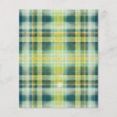 ヴィンテージ動揺して緑格子模様紙シート (正面)